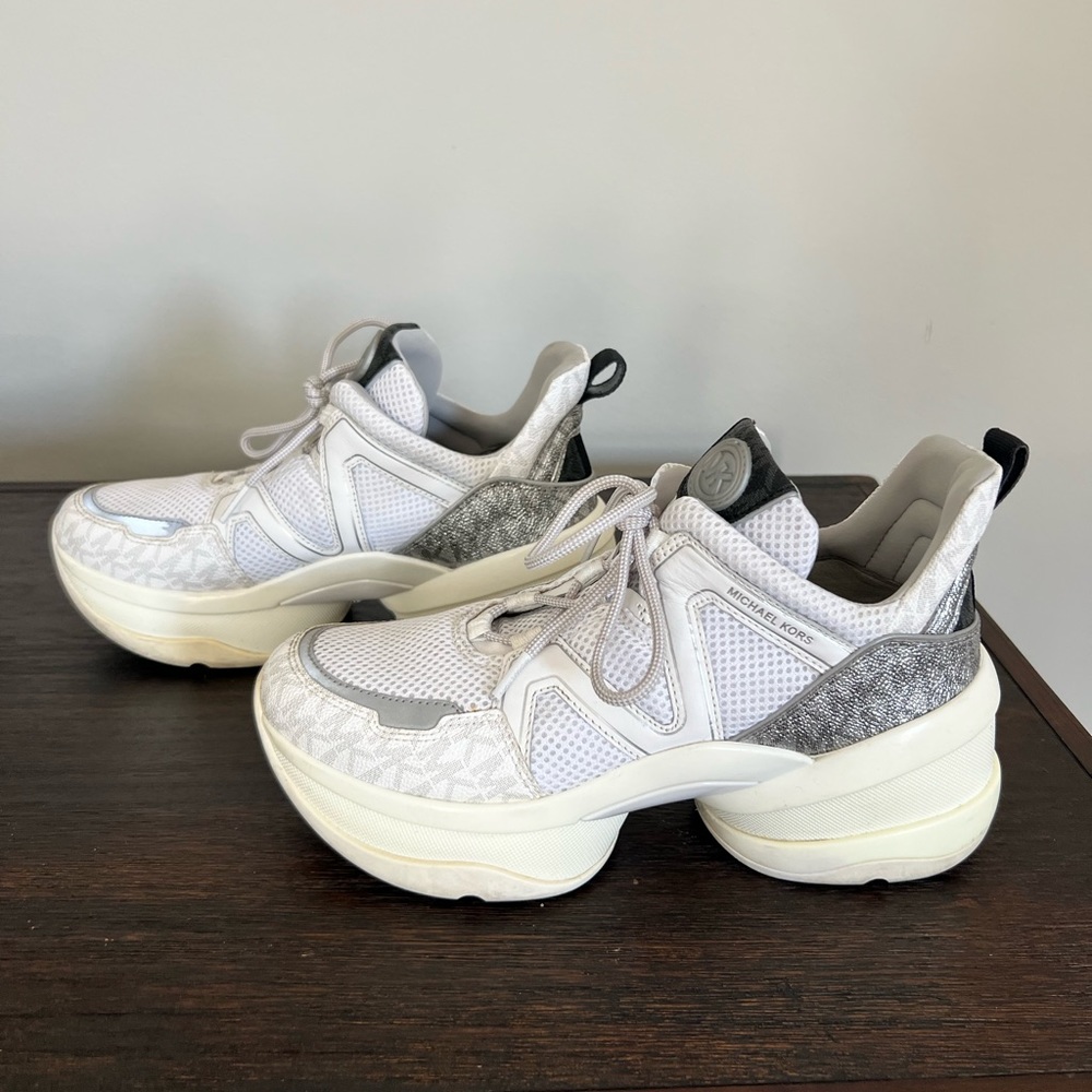 Michael Kors Leather Platform Sneakers